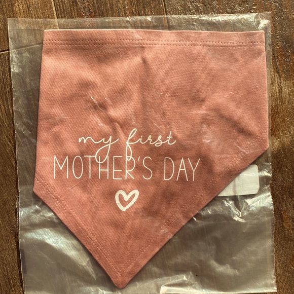 NWT Rabbit Skins “my first MOTHER’S DAY” Bandana/bib, OS, dusty rose. - Picture 3 of 7